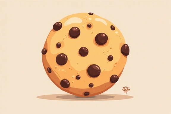 Ilustración de una galleta digital representando una cookie