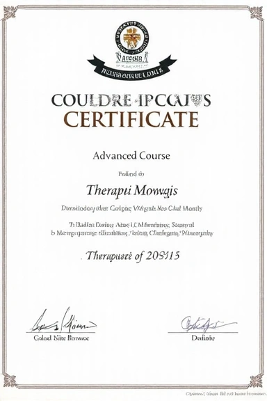 Certificado de curso avanzado en Dietas Terapéuticas.